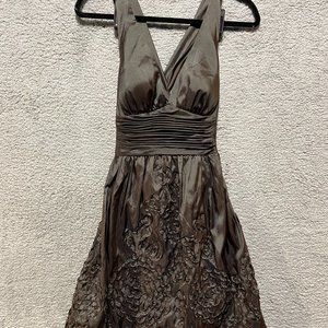 Adrianna Papell Boutique Evening Dress Brown Size 4 knee length